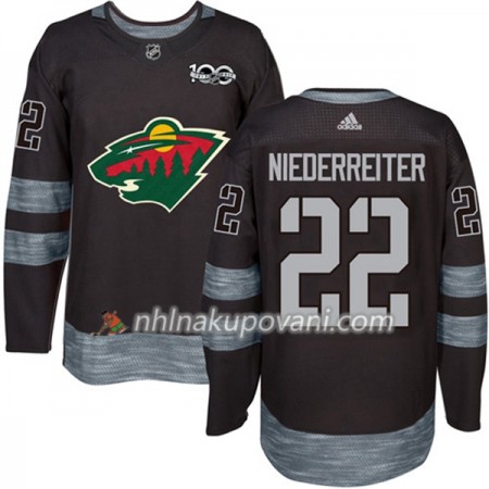 Minnesota Wild Dresy Nino Niederreiter 22 1917-2017 100th Anniversary Adidas Černá Authentic - Pánské